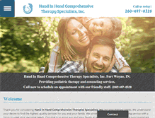 Tablet Screenshot of handinhandtherapy.com